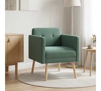 vidaXL Poltrona decorativa Verde Mare Velluto
