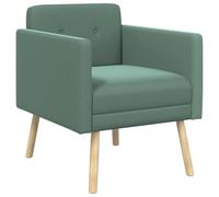 vidaXL Poltrona decorativa Verde Mare Velluto | Il tessuto in velluto traspirante offre un elevato comfort. Le gambe in legno massiccio di caucciù garantiscono una stabilità