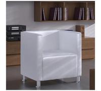 vidaXL - Poltrona di Design a forma di Cubo in Pelle Artificiale Colore Bianco