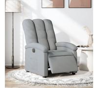 vidaXL Poltrona Elettrica Reclinabile Grigio Chiaro in Tessuto