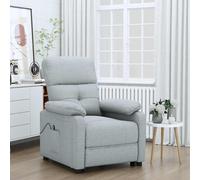 vidaXL Poltrona Elettrica Reclinabile Grigio Chiaro in Tessuto