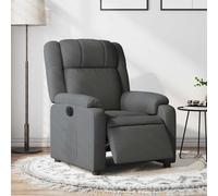 vidaXL Poltrona Elettrica Reclinabile Grigio Scuro in Tessuto