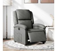 vidaXL Poltrona Elettrica Reclinabile Grigio Scuro in Tessuto