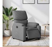 vidaXL Poltrona Elettrica Reclinabile Grigio Scuro in Tessuto