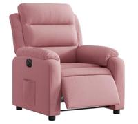 vidaXL Poltrona Elettrica Reclinabile Massaggio in Velluto Rosa