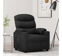 vidaXL Poltrona Elettrica Reclinabile Nera in Tessuto