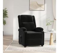 vidaXL Poltrona Elettrica Reclinabile Nera in Tessuto