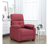 VIDAXL - Poltrona Elettrica Reclinabile Rosso Vino in Tessuto