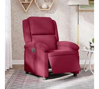 vidaXL Poltrona Elettrica Reclinabile Rosso Vino in Tessuto