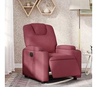 vidaXL Poltrona Elettrica Reclinabile Rosso Vino in Tessuto