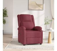vidaXL Poltrona Elettrica Reclinabile Rosso Vino in Tessuto