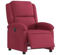 vidaXL Poltrona Elettrica Reclinabile Rosso Vino in Tessuto