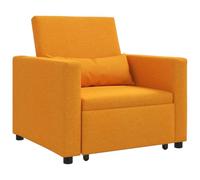 vidaXL Poltrona Ergonomica Contemporanea Gialla Scura | Poltrona Imbottita Compatta per Soggiorno Seduta Stilosa con Ruote Confortevole per Lettura Tessuto Durevole Traspirante Movibile