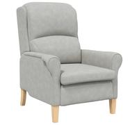 vidaXL Poltrona Grigio Chiaro Grigio Chiaro Tessuto Standard Ergonomica