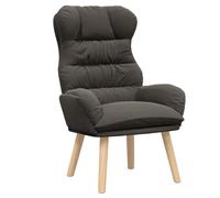 vidaXL Poltrona Ergonomica Grigia Scura da Soggiorno Mobili Imbottiti con Braccioli Morbidi Aspetto Elegante Seduta Singola Comfort per Lettura Opzione Moderna