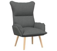 vidaXL Poltrona Ergonomica Grigia Scura | Design Imbottito Confortevole Ideale per Soggiorno o Camera da Letto Struttura in Legno Robusta Finitura in Tessuto Liscia Seduta Mobili Sedia Moderna Chic