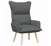 vidaXL Poltrona Ergonomica Grigia Scura | Design Imbottito Confortevole Ideale per Soggiorno o Camera da Letto Struttura in Legno Robusta Finitura in Tessuto Liscia Seduta Mobili Sedia Moderna Chic
