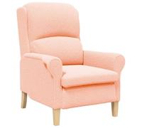 vidaXL Poltrona ergonomica Tessuto Rosa, Legno Medio Ergonomico