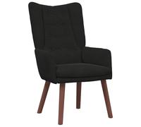 vidaXL Poltrona Ergonomica Moderna Braccioli Imbottiti E Cuscino Trapuntato Elegante Per Soggiorno In Nero Marrone Struttura In Legno Durevole Perfetta Poltrona Per Adulti Comoda Per La Lettura