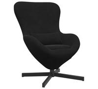 vidaXL Poltrona Ergonomica Moderna con Braccioli Imbottiti in Faux Pelle Resistente Finitura Liscia Perfetta per Soggiorno Ufficio Comfort Seduta Adulti in Colore Nero Sedia Lounge Singolo Cuscino