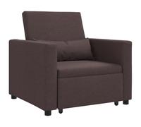 vidaXL Poltrona Ergonomica Moderna Marrone Scuro | Poltrona Rivestita Morbida Compatta per Soggiorno Seduta Elegante con Ruote Comoda Lettura Durevole Resistente alle Macchie Poliestere Contemporanea