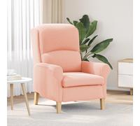 vidaXL Poltrona ergonomica Tessuto Rosa, Legno Medio Ergonomico