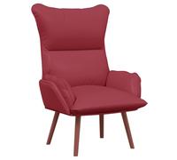 vidaXL Poltrona ergonomica Vino Rosso con braccioli imbottiti - Mobili moderni per sedili confortevoli in soggiorno, lettura interna, seduta imbottita elegante