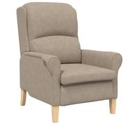 vidaXL Poltrona Ergonomica Taupe di per il Salotto, Relax Indor, Sedia Confortevole in Tessuto Robusto, Perfetta per Adulti. Ideale per Leggere. Arredo Moderno in Microfibra.