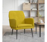 vidaXL Poltrona Gialla 62x79x79 cm Velluto
