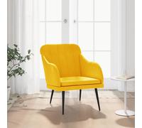 vidaXL Poltrona Gialla 63x76x80 cm Velluto