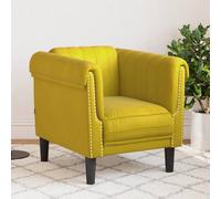 vidaXL Poltrona Gialla in Velluto