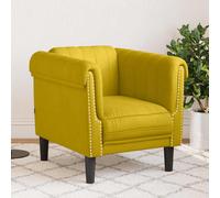 vidaXL Poltrona Gialla in Velluto