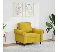 vidaXL Poltrona Giallo 60 cm Velluto