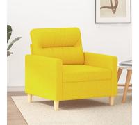 vidaXL Poltrona Giallo Chiaro 60 cm in Tessuto