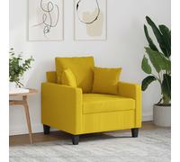 vidaXL Poltrona Giallo Chiaro 60 cm in Tessuto