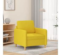 vidaXL Poltrona Giallo Chiaro 60 cm in Tessuto