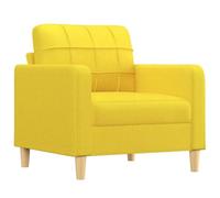 vidaXL Poltrona Giallo Chiaro 60 cm in Tessuto