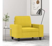 vidaXL Poltrona Giallo Chiaro 60 cm in Tessuto