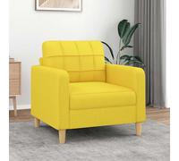 vidaXL Poltrona Giallo Chiaro 60 cm in Tessuto