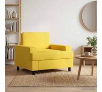 vidaXL Poltrona Giallo Chiaro Tessuto