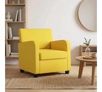 vidaXL Poltrona Giallo Chiaro Tessuto