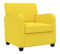 vidaXL Poltrona Giallo Chiaro Tessuto