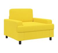 vidaXL Poltrona Giallo Chiaro Tessuto