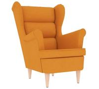 vidaXL Poltrona Giallo Scuro 74x84x100 cm in Tessuto, poltrona relax, poltrona per camera da letto, arredamento camera da letto, poltrona da soggiorno
