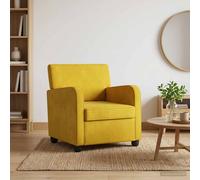 vidaXL Poltrona Giallo Velluto