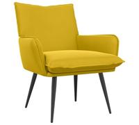 vidaXL Poltrona Giallo Velluto