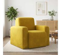 vidaXL Poltrona Giallo Velluto