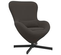 vidaXL Poltrona Girevole Moderna Grigio Scuro Con Braccioli Imbottiti Sedia Ergonomica Rivestita in Tessuto Sostegno Sicuro per Soggiorno Lettura Lounge Divano Singolo Seduta Confortevole Elegante