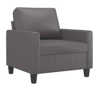 vidaXL Poltrona Grigia 60 cm in Similpelle