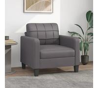 vidaXL Poltrona Grigia 60 cm in Similpelle